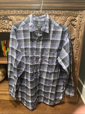 Vintage Patagonia Purple & Black Plaid Lightweight Shirt Jacket